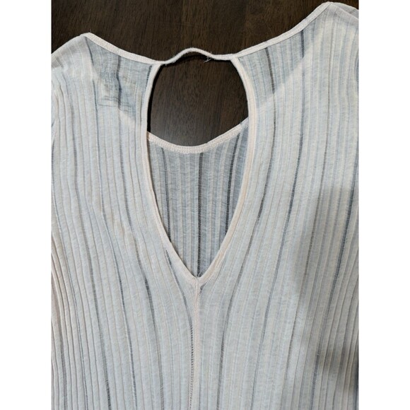 We The Free Oversized Sheer Ribbed Cut Out Back Tunic Top Blush Baby Pink XS - Picture 7 of 7